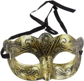 Altın Renk Eskitme Balo Maskesi – Venedik Tarzı Parti Maskesi thumbnail 4