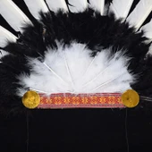 Kızılderili Başlığı Şapkası kırmızı beyaz thumbnail 5