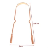 BUFFER® Bakır Oil Pulling Yağ Çekme Dil Plak Temizleme Aleti Dil Fırçası Sıyırıcı Dil Kaşığı thumbnail 7