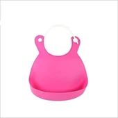 BUFFER® Çocuk Bebek Mama Önlüğü Dökülme Engelleyici Bükülebilir Pembe thumbnail 5