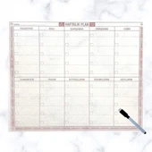 BUFFER® Şeffaf Kendiliğinden Yapışkanlı Kalemli Haftalık Planlayıcı 40cm-50cm thumbnail 1