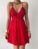 Nivel Göğsü Büzgülü Elbise thumbnail 2