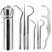 BUFFER® 7 Parça Paslanmaz Çelik Ağız Diş Tartar Sökücü Temizlik Bakım Seti thumbnail 9