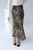 Midi Saten Etek - Leopar - 1