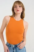 Örme Bisiklet Yaka Atlet - Oranj - 3