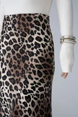 Midi Saten Etek - Leopar - 4