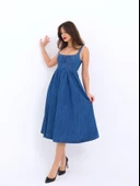 7143 KOT ELBİSE-MAVİ - 3