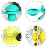BUFFER® Pet Malzemeleri Vantuzlu Fırıldak Toplu Dönen Şeffaf Depo Tasarım İnteraktif Kedi Oyuncağı - 6