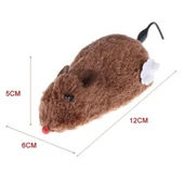 BUFFER® Kurmalı Kedi Eğitim Oyuncağı Tüylü Peluş Fare Yakalama İnteraktif Sevimli Eğlenceli Oyuncak thumbnail 3