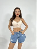 6033 KOT ŞORT-MAVİ thumbnail 1