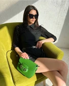 Kadın Atlas Kumaş Lazer Kesim Cep Detaylı Gömlek Yaka Tulum - 3