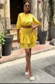 Crop Bluz Ve Kat Kat Etekli Takım 10207 - 1