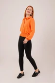 Bel Ve Bilek Lastikli Turuncu Bluz thumbnail 2