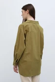 Uzun Kol Gömlek - Koyu Haki thumbnail 2
