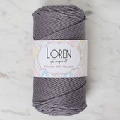 Loren Polyester Soft Macrame Gri El Örgü İpi - LM050 - 34448 thumbnail 1