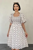 Vizon Kare Desenli Yazlık Elbise thumbnail 2