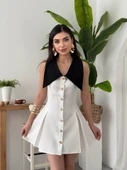Ness Düğmeli Elbise - 1