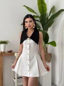 Ness Düğmeli Elbise - 5