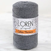 Loren Cotton Macrame Gri - R081 - 34358 thumbnail 1