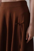 Fiyonk Kloş Etek - Kahve - 4