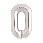 Gümüş Rengi Folyo Rakam Balon 1 Metre thumbnail 1