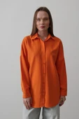 Uzun Kol Gömlek - Oranj thumbnail 1