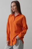Uzun Kol Gömlek - Oranj thumbnail 2