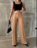 DREAMS ETİKETLİ PALAZZO PANTOLON - Bej thumbnail 2