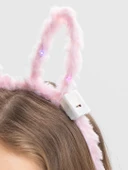 Led Işıklı Peluş Tavşan Kulak Taç Pembe - 8