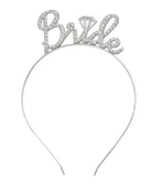 Gümüş Renkli Taşlı “Bride” Gelin Tacı thumbnail 3