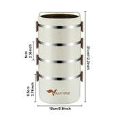 Valkyrie 4 Gözlü Paslanmaz Çelik Isı Yalıtımlı Yemek Kabı Seti Çantalı Geniş Kaplar Bento Çantalı thumbnail 4