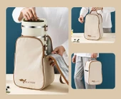 Valkyrie 4 Gözlü Paslanmaz Çelik Isı Yalıtımlı Yemek Kabı Seti Çantalı Geniş Kaplar Bento Çantalı thumbnail 7