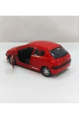 Peugeot 206 - Metal - Çekbrak - Kırmızı | 13cm 1:36 thumbnail 2