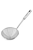 16 cm Çap Çelik Kevgir Patates Sebze Kızartma Kaşığı Metal Mantı Makarna Haşlama Yağ Süzgeci Kepçe thumbnail 2