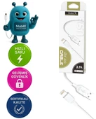 MobiLX MU-01 USB to Lightning Şarj ve Data Kablosu (1m) – iPhone Uyumlu, 3.1A Hızlı Şarj - 1