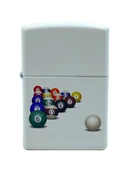 Zippo 8 Ball White Matte Dizayn Çakmak - 1