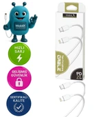 MobiLX MU-01 Type-C to Lightning PD 27W Şarj ve Data Kablosu (1m) – iPhone Uyumlu - 1