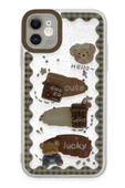 iPhone 11 Kılıf Sweet Desenli Silikon Kapak - Şeffaf - 1