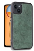 iPhone 14 Kılıf Aras Deri Kapak - Koyu Yeşil - 2