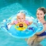 Direksiyonlu Şişme Bot Bebek Simidi  (6-36 Ay) -  52970 MAVİ - 3