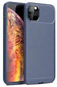 iPhone 11 Pro Kılıf Auto Focus Karbon Kapak - Lacivert - 1