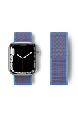 Apple Watch 42mm Hasırlı Cırtcırtlı Kordon - Mor - 1