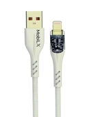 MobiLX MU-09 3.4A Örgülü Işıklı USB to Lightning Hızlı Şarj ve Data Kablosu (1m) - 4