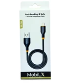 MobiLX MU-08 2.4A Silikon USB to Lightning Hızlı Şarj ve Data Kablosu (1m) - 2