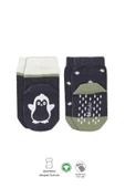 Bistyle Hayvan Figürlü Kaymaz Erkek Soket Çorap 2'Li BS10119 Antrasit - 1