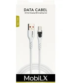 MobiLX 3.4A Hızlı Şarj USB to Type-C Hasır Kablo – Entegre Görünümlü Işıklı - 2