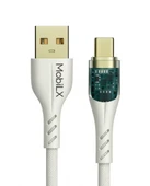 MobiLX 3.4A Hızlı Şarj USB to Type-C Hasır Kablo – Entegre Görünümlü Işıklı - 3