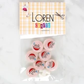 Loren Crafts 8'li Gülen Yüz Düğme - 1017 - 1