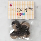 Loren Crafts 8'li Düğme Kahverengi - 1139 thumbnail 1