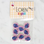 Loren Crafts 8'li Balık Düğme - 1163 thumbnail 3